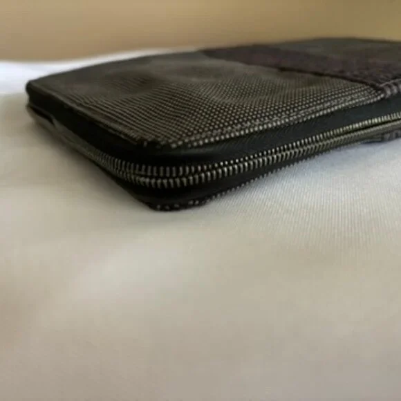 Hermes Clutch Bag Ale Line  Zip Around Gray Canvas - Picture 5 of 16